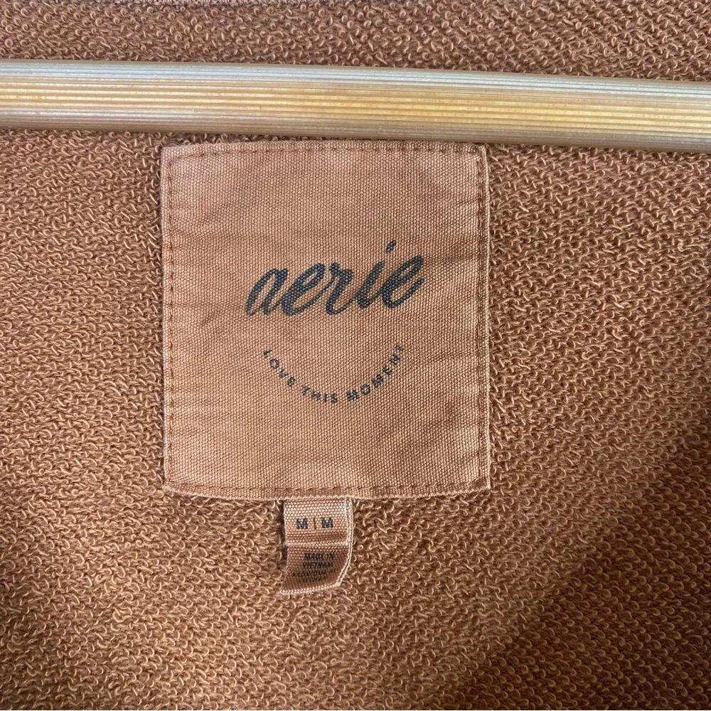 Aerie Burnt Orange Tan Oversized Pullover Sweater